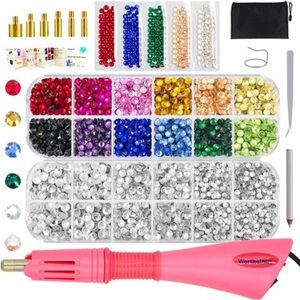 Bedazzler Kit with Rhinestones, Bedazzle Tool Gun, Hotfix Rhinestones Applicator